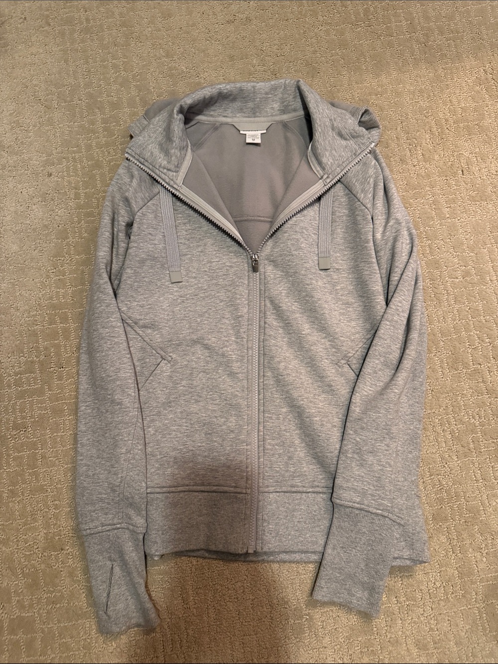 Light Gray Zip-Up Hoodie